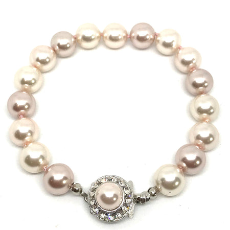 Absolute Cream & Pink Pearl Bracelet