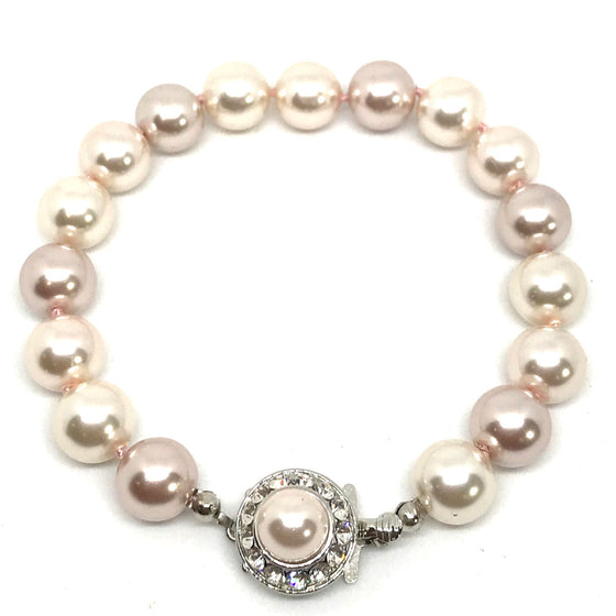 Absolute Cream & Pink Pearl Bracelet