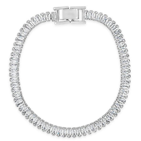 Absolute Silver Baguette Crystal Bracelet