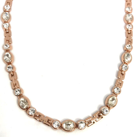 Absolute Rose Gold Crystal Stone Necklace
