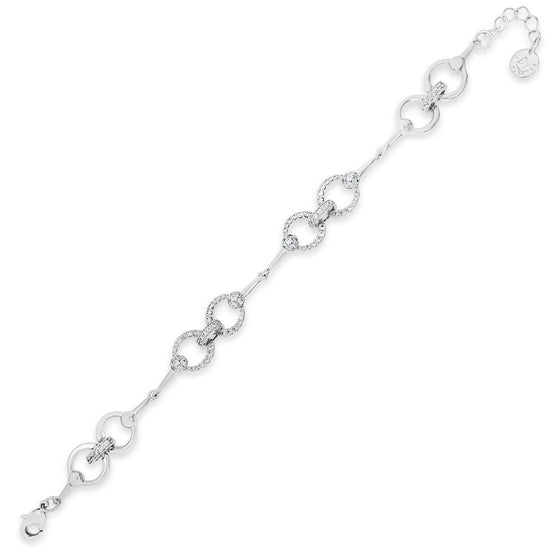 Absolute Silver Crystal Link Bracelet
