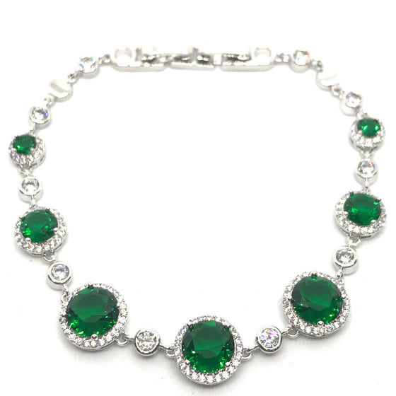 Absolute Silver & Emerald Bracelet