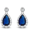 e2066mb Absolute Silver Oval Blue Drop Earrings