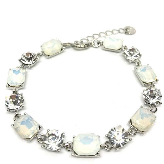 Absolute Silver & White Opal Bracelet