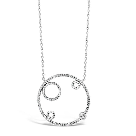 Absolute Sterling Silver Large Open Circle Necklace