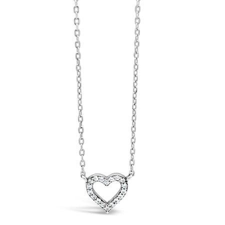 Absolute Sterling Silver Heart Pendant Necklace