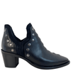 Alpe Black Leather Low Cut Ankle Boots