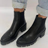 Alpe Black Leather Pull On Boots