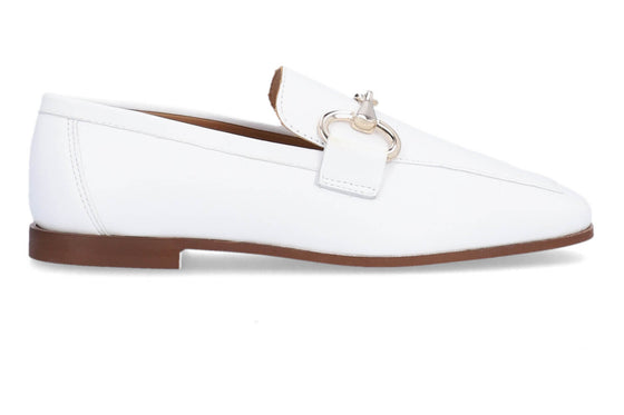 Alpe White Leather Classic Loafers