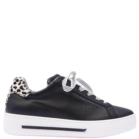 Alpe Black Leather Sneakers