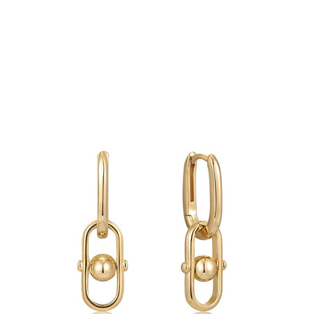 Ania Haie Spaced Out Gold Orb Link Drop Earrings