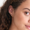 Ania Haie Bright Future Sage Enamel Huggie Hoop Gold Earrings