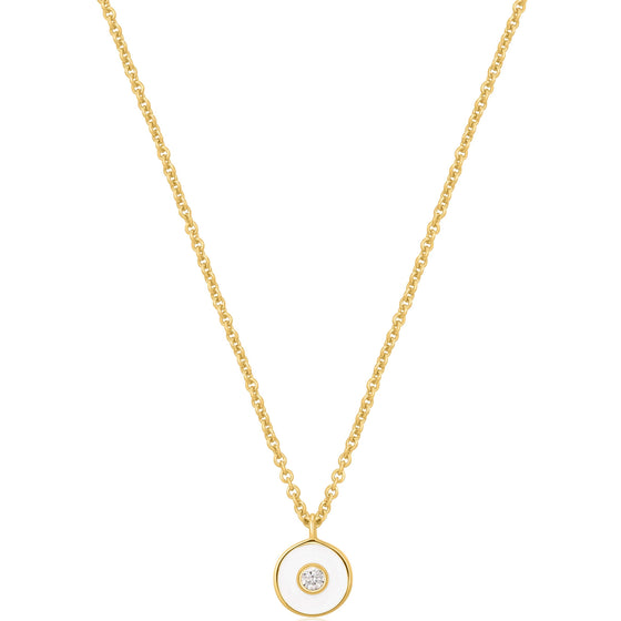 Ania Haie Bright Future White Enamel Gold Necklace