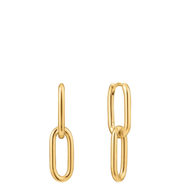 Ania Haie Chain Reaction Link Gold Earrings