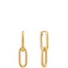 Ania Haie Chain Reaction Link Gold Earrings