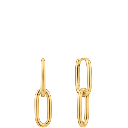 Ania Haie Chain Reaction Link Gold Earrings
