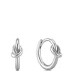 Ania Haie Forget Me Knot Silver Huggie Hoop Earrings