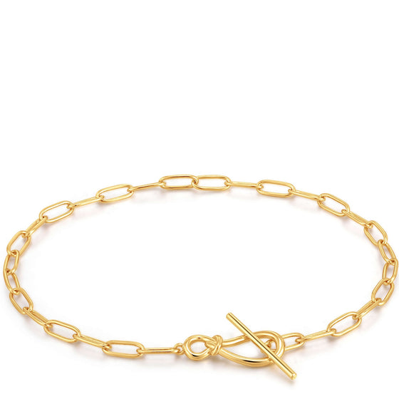 Ania Haie Forget Me Knot T Bar Gold Bracelet