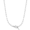 Ania Haie Forget Me Knot T Bar Silver Necklace