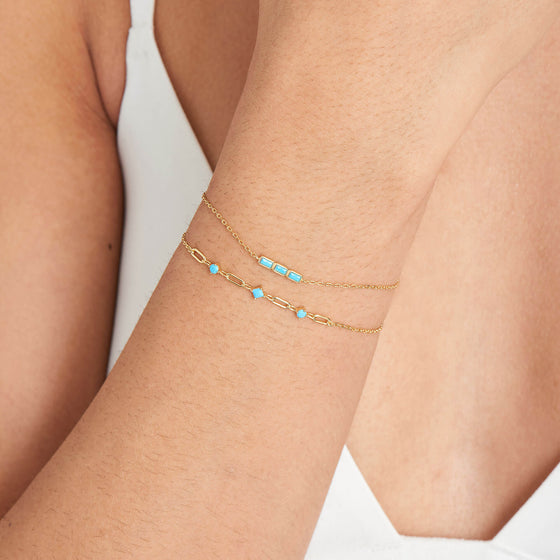 Ania Haie Into The Blue Turquoise Gold Bracelet