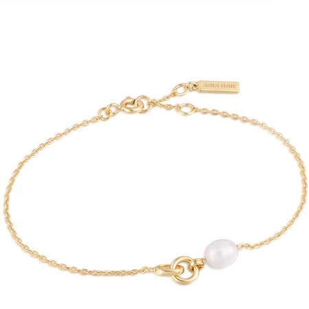 Ania Haie Pearl Link Gold Bracelet