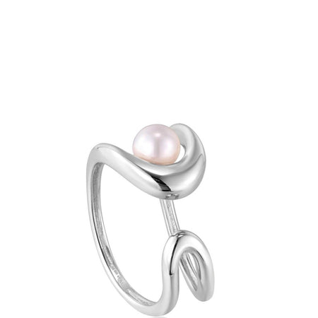 Ania Haie Pearl Power Silver Ring