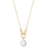Ania Haie Pearl Sparkle Pendant Gold Necklace