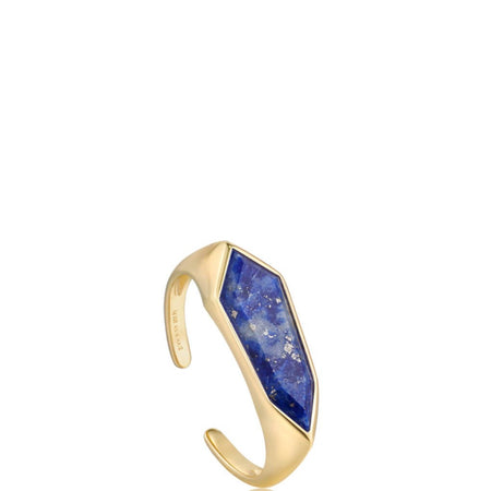 Ania Haie Second Nature Lapis Emblem Gold Ring