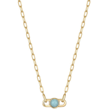 Ania Haie Spaced Out Gold Orb Necklace - Amazonite