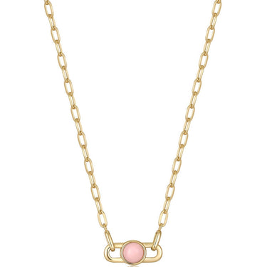 Ania Haie Spaced Out Gold Orb Necklace - Rose Quartz
