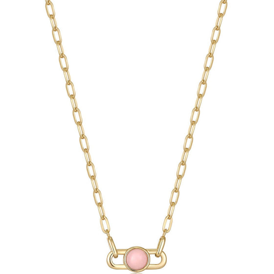 Ania Haie Spaced Out Gold Orb Necklace - Rose Quartz