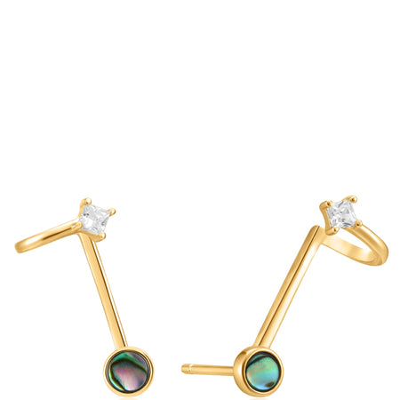Ania Haie Turning Tides Tidal Abalone Gold Earrings
