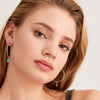 Ania Haie Turning Tides Turquoise Silver Drop Hoop Earrings