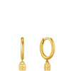 Ania Haie Under Lock & Key Huggie Hoop Gold Earrings