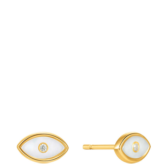 Ania Haie Wild Soul Evil Eye Small Stud Gold Earrings