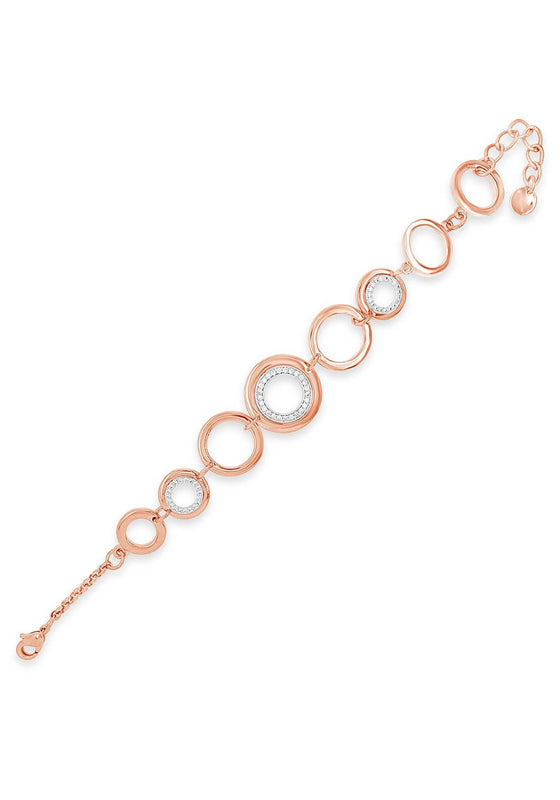 Absolute Rosegold & Silver Circles Bracelet