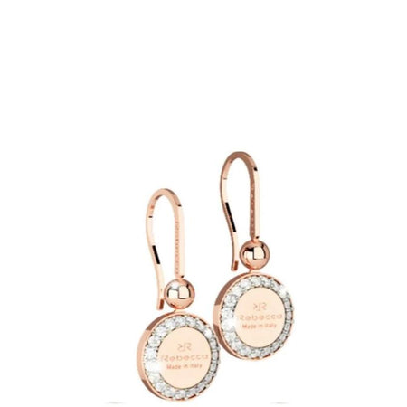 Rebecca Boulevard Small Rose Gold Drop Earrings