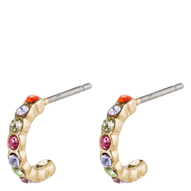 Pilgrim Brigitte Gold Mini Hoop Earrings - Multi