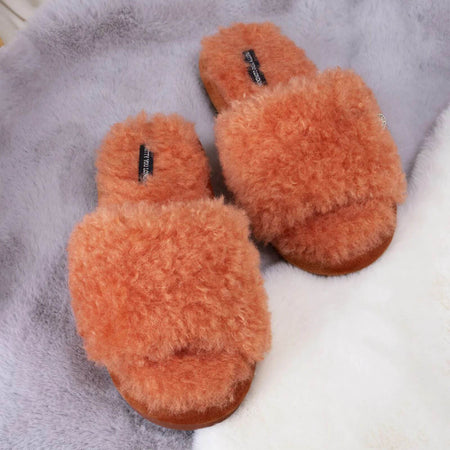 Candy Ginger Fluffy Slippers
