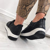 Carmela Black Quilted Sneakers