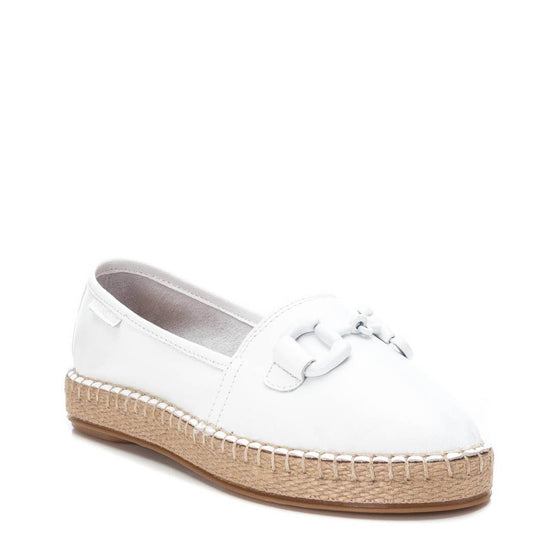 Carmela White Leather Slip On Shoes