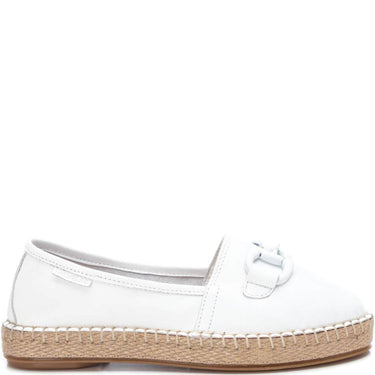 Carmela White Leather Slip On Shoes