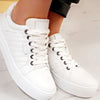 Carmela White Platform Sole Sneakers