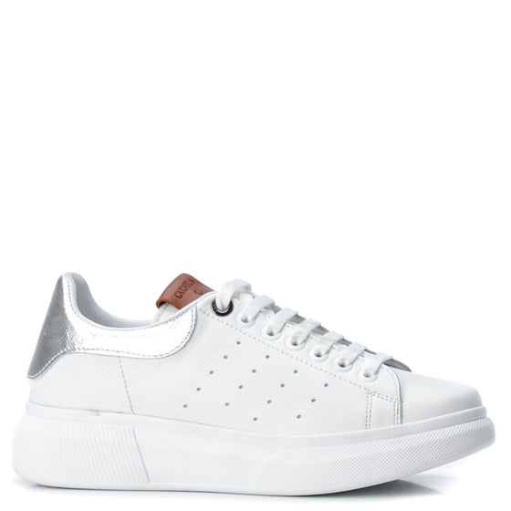 Carmela White Leather Classic Sneakers