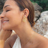 Caroline Svedbom Gold Bohemian Coin Statement Earrings