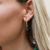 Caroline Svedbom Gold Tracy Hoop Earrings - Fern Green