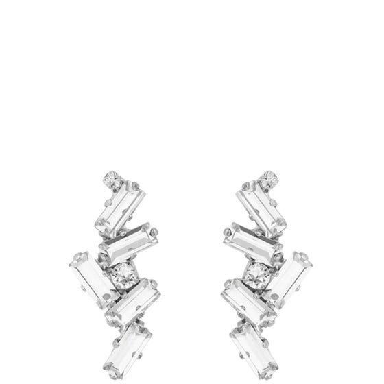 Caroline Svedbom Silver Nina Earrings - Clear Crystal