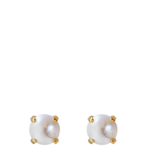 Caroline Svedbom Gold Classic Stud Earrings - Pearl
