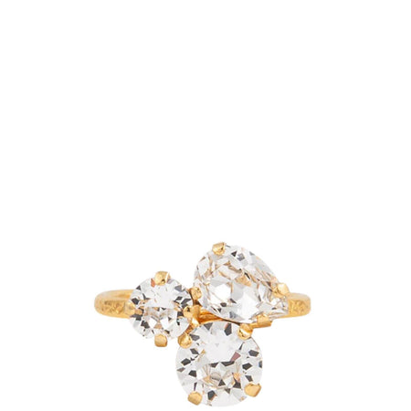 Caroline Svedbom Gold Colette Ring - Crystal