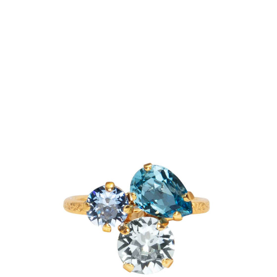 Caroline Svedbom Gold Colette Ring - Sea Breeze Combo